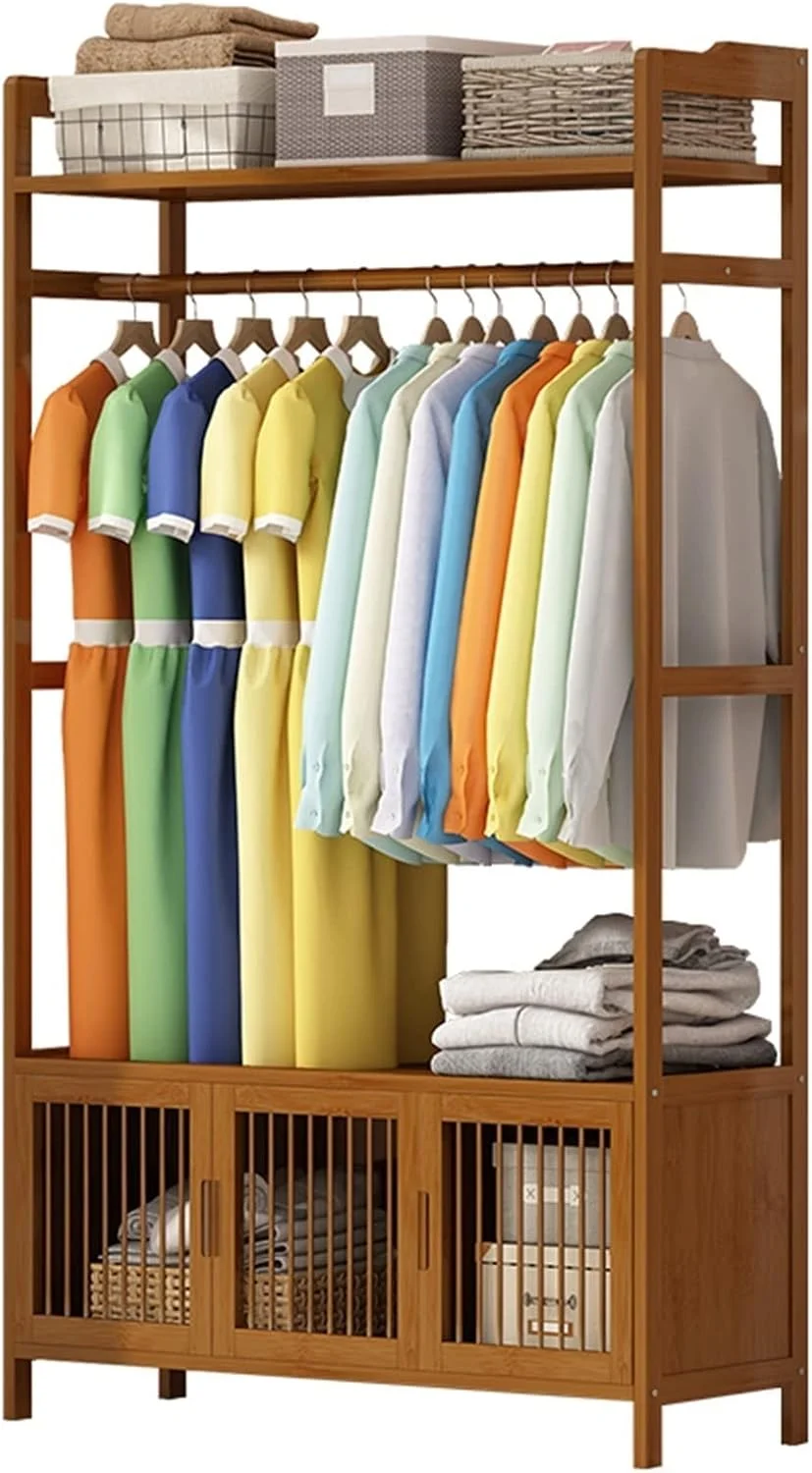 کمد لباس تیاندی‌اف‌وای، کمد لباس چوبی ساده با ظرفیت باربری قوی، مدرن، ساده، کوچک، مناسب اتاق خواب، خانگی و اقتصادی