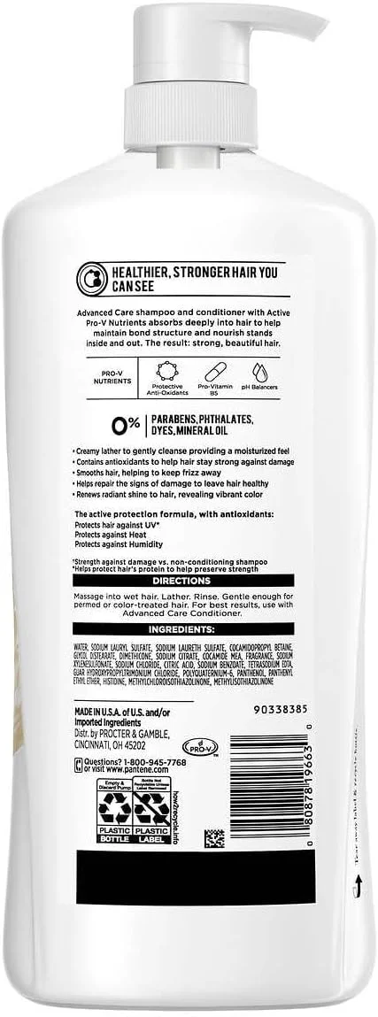 شامپو مراقبت پیشرفته پنتن 5 در 1 پرو-ویتامین B5 کمپلکس 1.13 لیتر