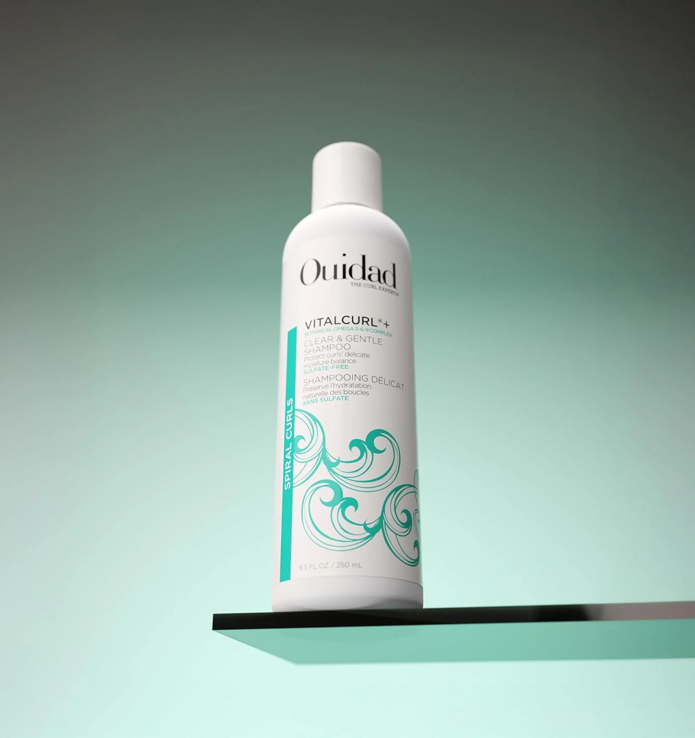 شامپو ملایم و شفاف VitalCurl Plus Ouidad - مناسب برای آقایان و بانوان، 250 میلی لیتر