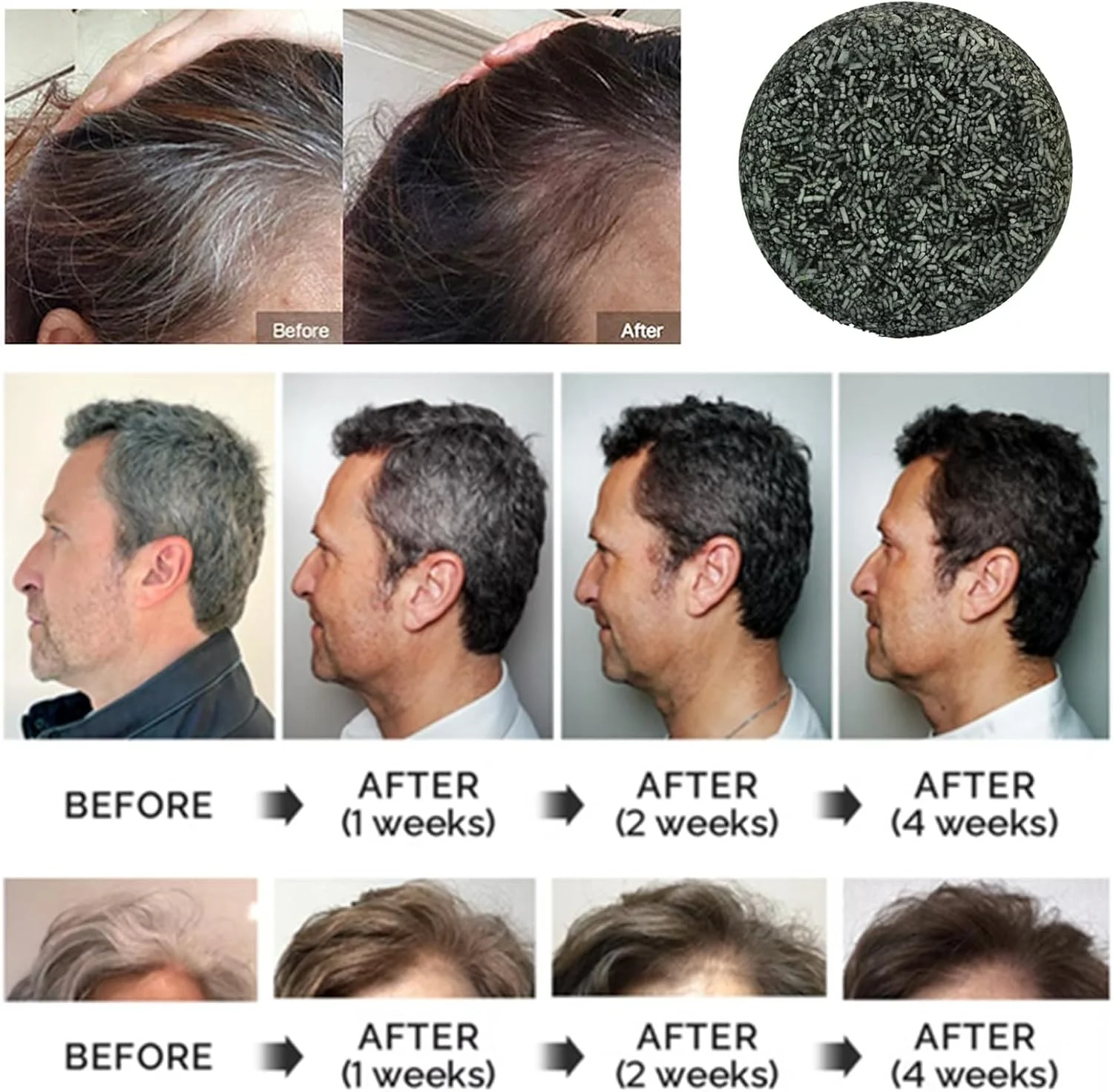 صابون معکوس کننده موهای خاکستری پاکمز، صابون معکوس کننده موهای خاکستری اسپارتان، صابون معکوس کننده موهای خاکستری مانه، اسپارتان - صابون معکوس کننده موهای خاکستری، شامپو صابونی معکوس کننده موهای سفید خاکستری - ترمیم موهای سفید خاکستری، مناسب برای آقایان و بانوان (3 عدد)