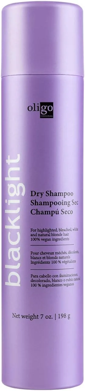 شامپو خشک الیگو پروفشنال بلک لایت (200 گرم) | بدون پارابن | مناسب برای انواع مو | تقویت کننده رنگ مو وگان