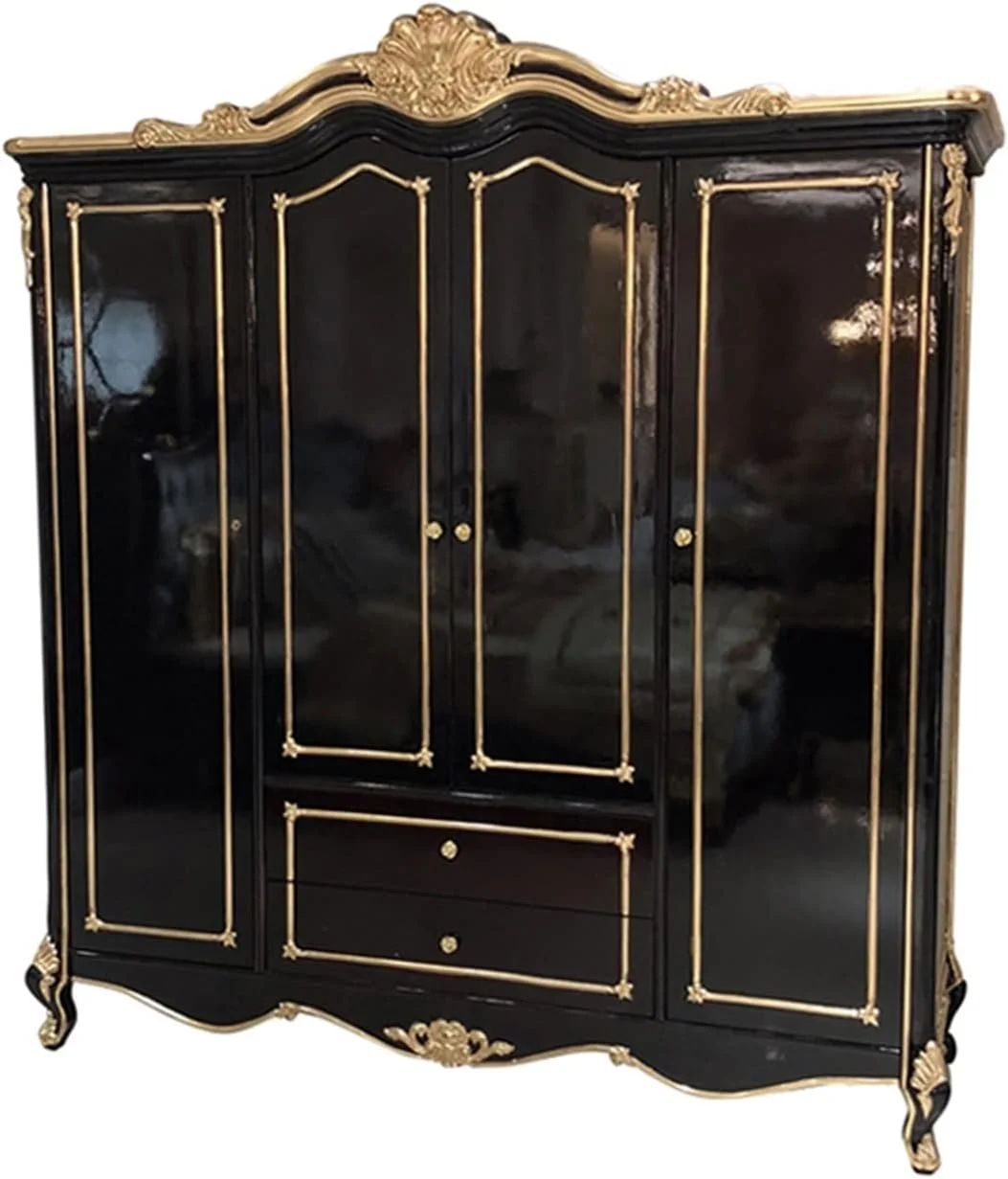 رگال لباس VFNRESW کمد لباس چوبی جامد با حکاکی درب دوتایی ترکیبی آشپزخانه مبلمان کلی