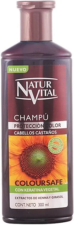 شامپو حنای تثبیت کننده رنگ مو نچرال ویتال، رنگ شاه بلوطی، 300 میلی لیتر