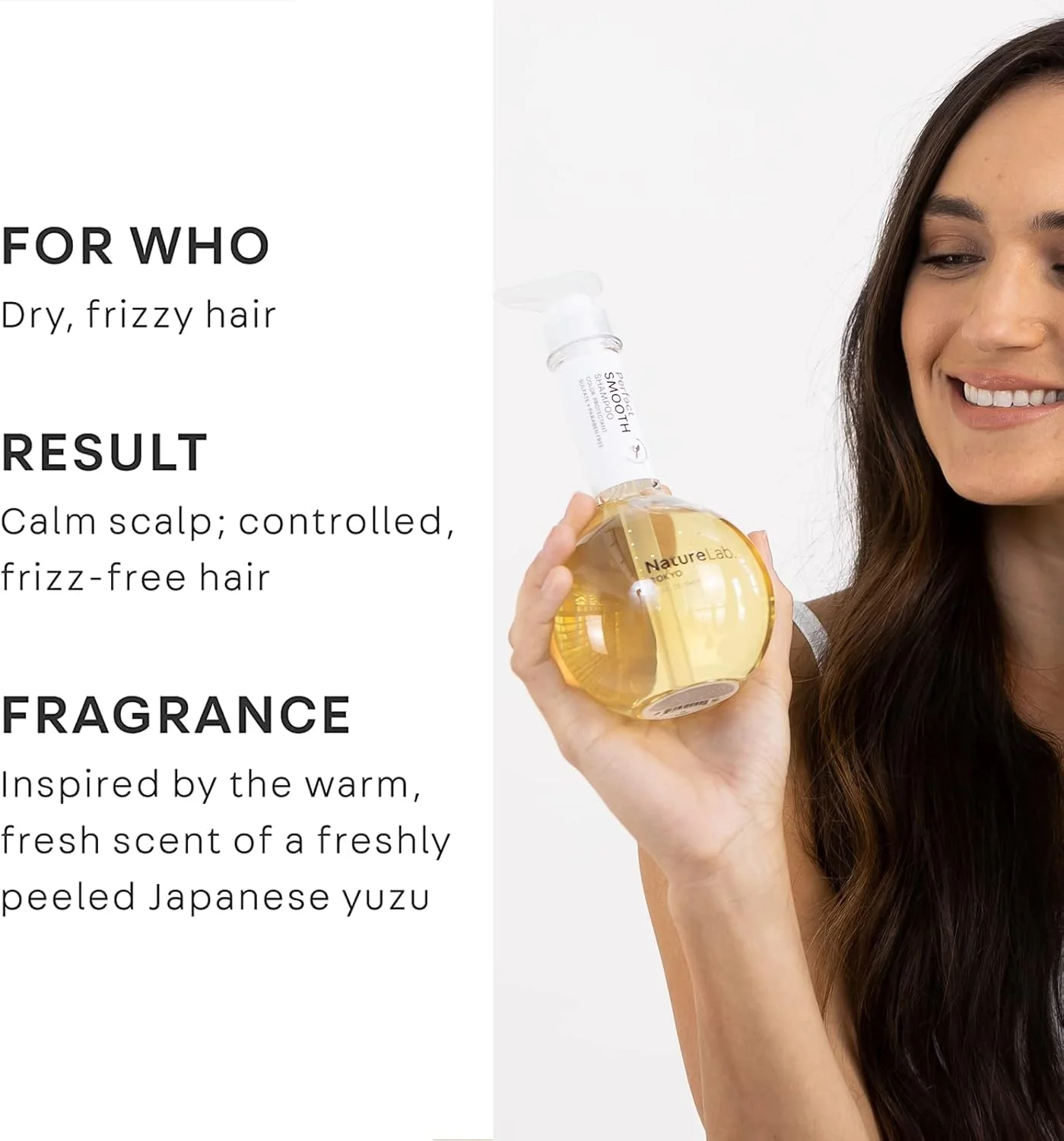 شامپو صاف کننده مو نیچرلَب. توکیو - صافی بی نقص برای موهای بدون وز: وگان، بدون سولفات و بدون تست حیوانی، محافظت از رنگ مو - 340 میلی لیتر (شامپو)