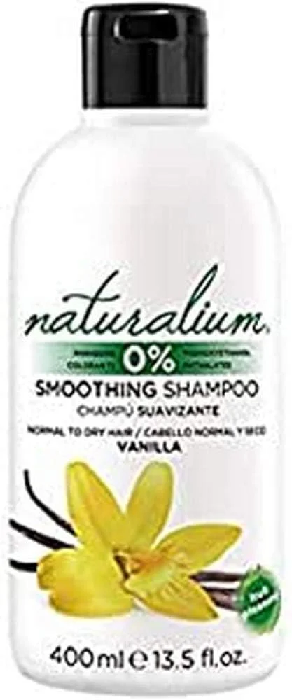 شامپو نرم کننده وانیلی ناتورالیوم - صابون مایع برای موهای معمولی و خشک، بدون رنگ، بدون پارابن، 400 میلی لیتر
