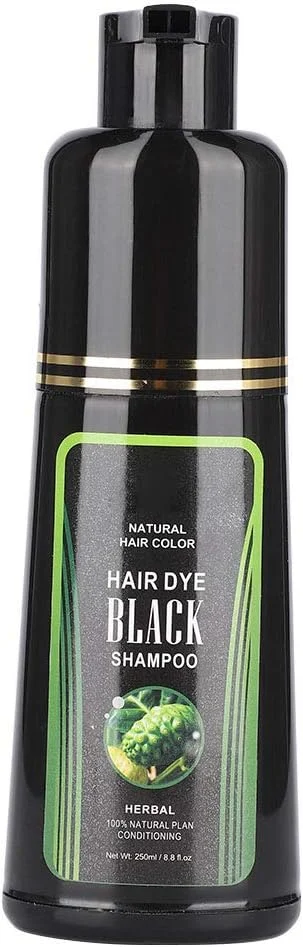 شامپو رنگ مو مشکی طبیعی، شامپو رنگ مو با قابلیت استفاده خوب، سفید کننده مو برای آقایان و بانوان 250 میلی لیتر، رنگ مو برای آقایان و بانوان 250 میلی لیتر (250 میلی لیتر)