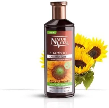شامپو موی حنایی شاه بلوطی ناتور ویتال - رنگ و درخشش - 300 میلی لیتر / طبیعی و ارگانیک