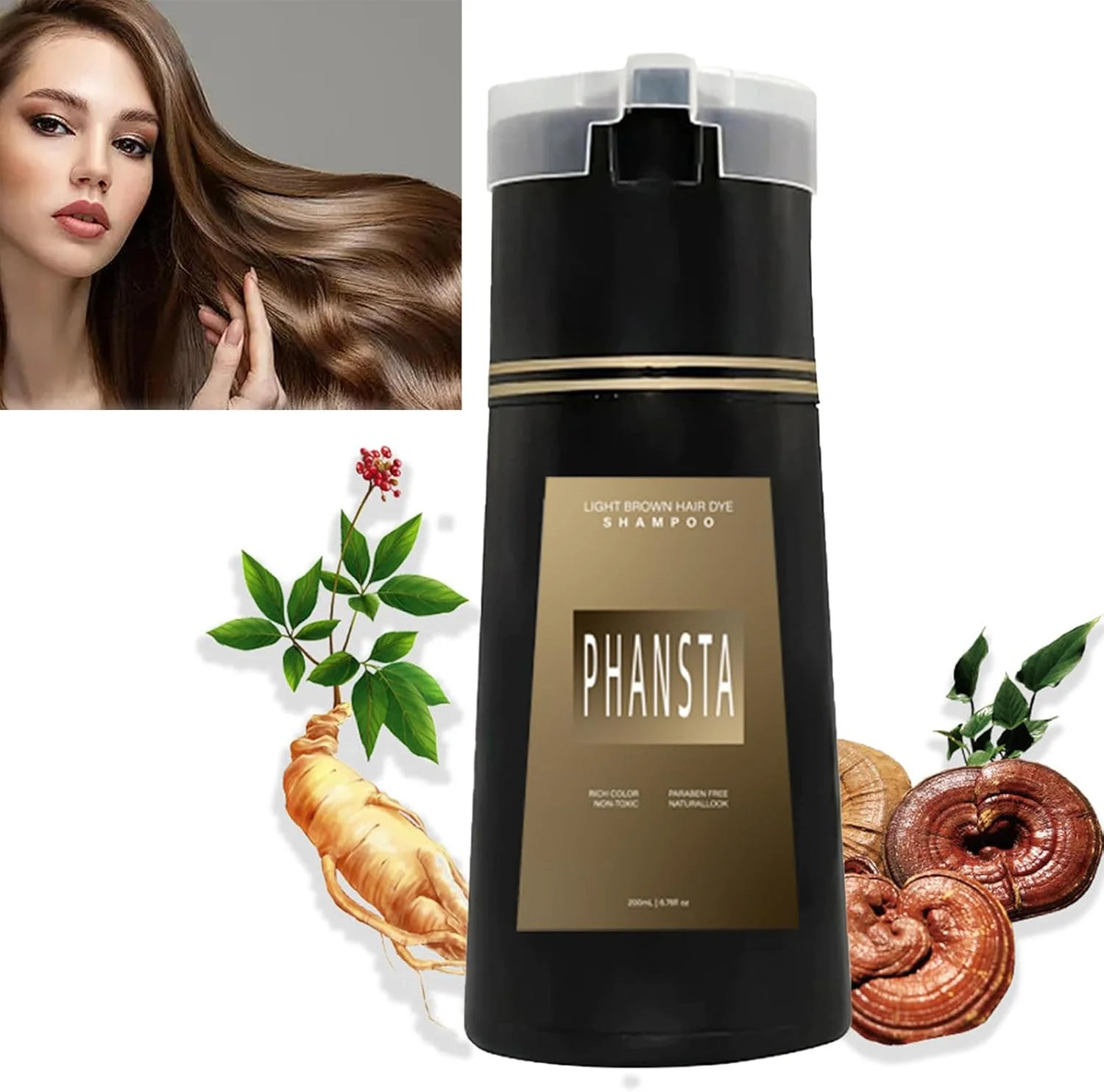 شامپو رنگ مو Mrettick، رنگ طبیعی برای موهای سفید، رنگ موی فوری ماندگار (قهوه ای روشن) شامپو رنگ مو Mrettick، رنگ طبیعی برای موهای سفید، رنگ موی فوری ماندگار (قهوه ای روشن)