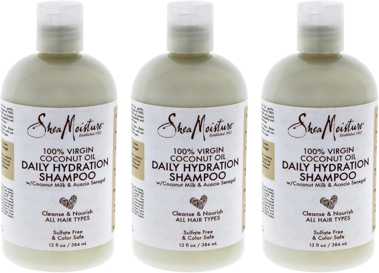 شامپو روغن نارگیل بکر 100% Shea Moisture، 384 میلی لیتر (بسته 3 عددی) شامپو روغن نارگیل بکر 100% Shea Moisture، 384 میلی لیتر (بسته 3 عددی)