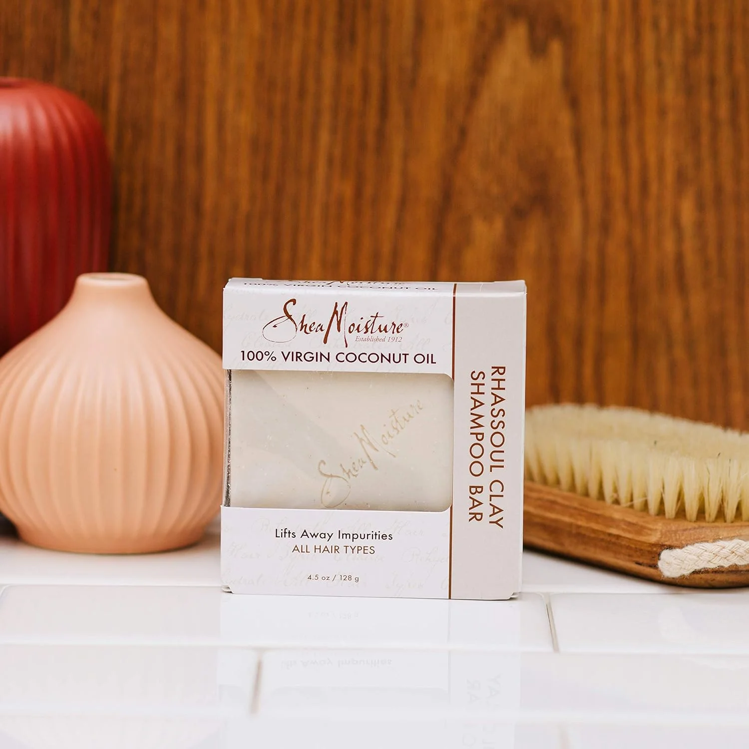 شامپو بار روغن نارگیل و رس شویی Shea Moisture 100 درصد خالص مناسب برای آقایان و بانوان - 127 گرم