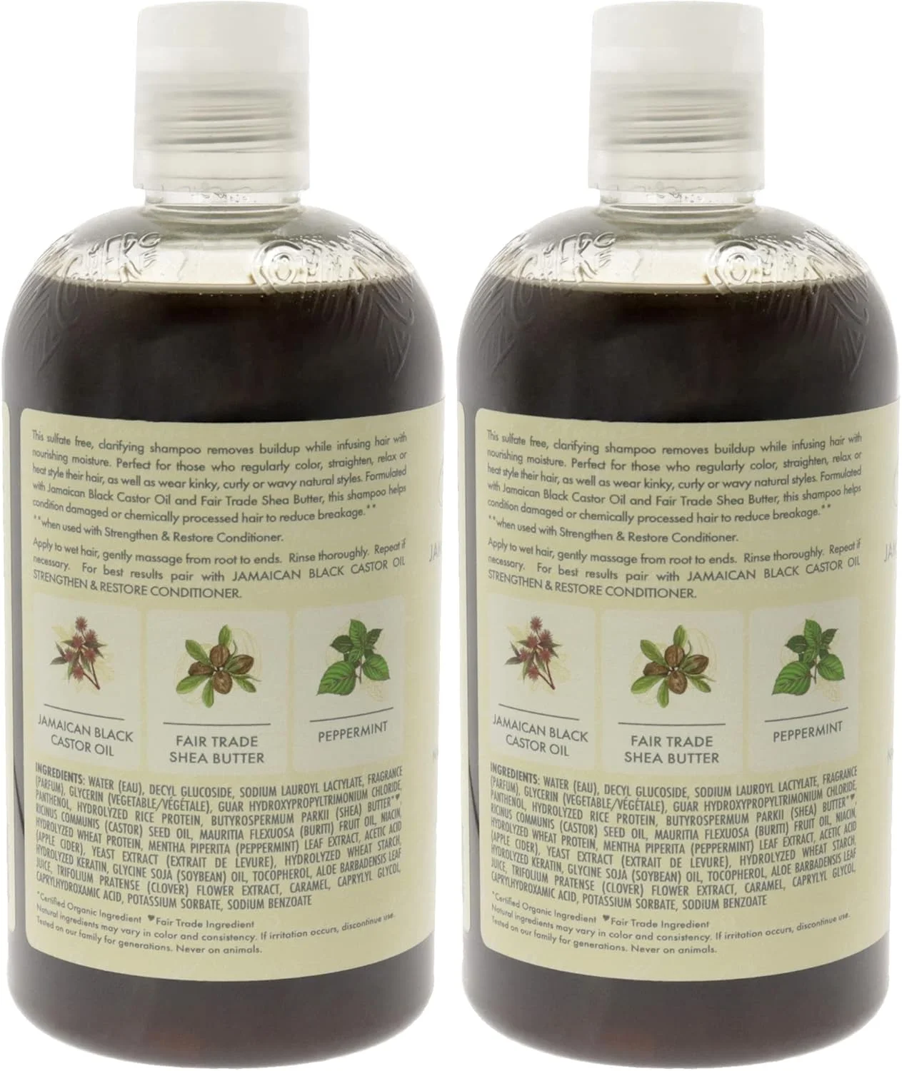 شامپو تقویت کننده، رشد دهنده و ترمیم کننده روغن کرچک سیاه جامائیکایی Shea Moisture، مناسب برای آقایان و بانوان، 384 میلی لیتر