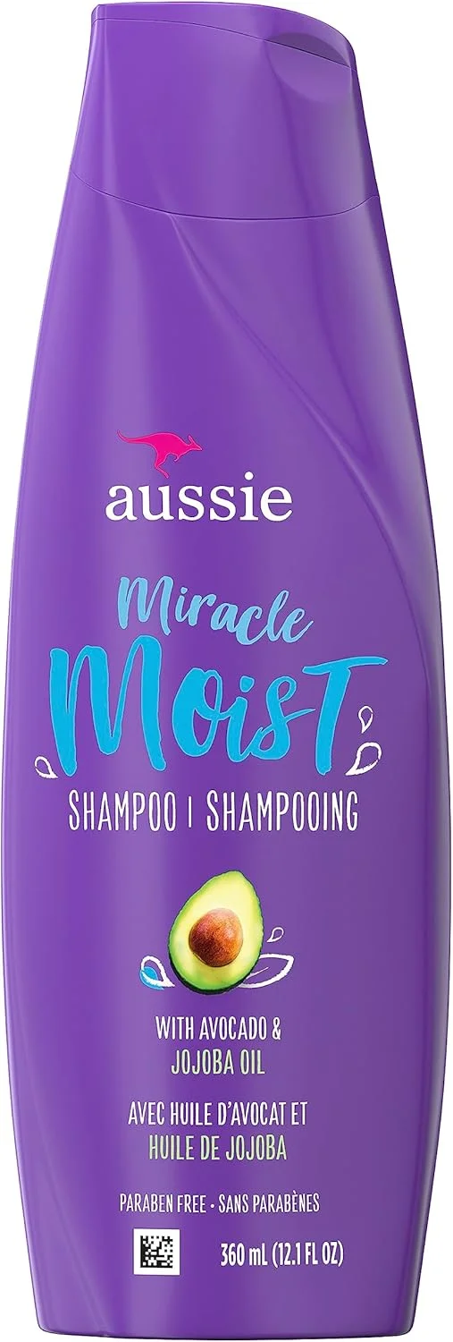 شامپو مرطوب کننده معجزه آسای Aussie حاوی روغن آووکادو و جوجوبا استرالیایی (بدون پارابن) 360 میلی لیتر