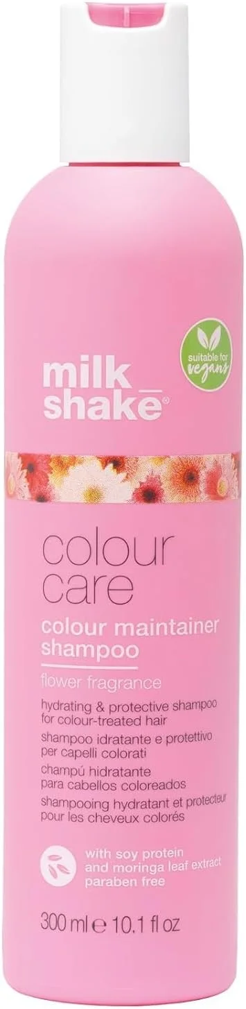 شامپو محافظ رنگ مو milk_shake® با رایحه گل، شامپو مرطوب کننده و محافظ برای موهای رنگ شده، 300 میلی لیتر، نسخه وگان