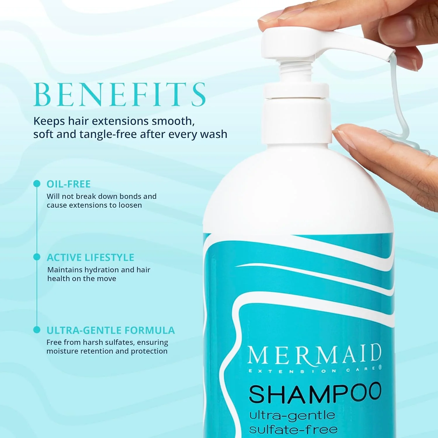 شامپو مراقبت از موهای اکستنشن پری دریایی | پاک کننده ملایم بدون روغن مناسب سالن، محصول آبرسان ایمن برای موهای رنگ شده | فرمول گیاهی بدون سولفات و پارابن، وگان و محافظ رنگ مو | (شامپو) شامپو مراقبت از موهای اکستنشن پری دریایی | پاک کننده ملایم بدون روغن مناسب سالن، محصول آبرسان ایمن برای موهای رنگ شده | فرمول گیاهی بدون سولفات و پارابن، وگان و محافظ رنگ مو | (شامپو)