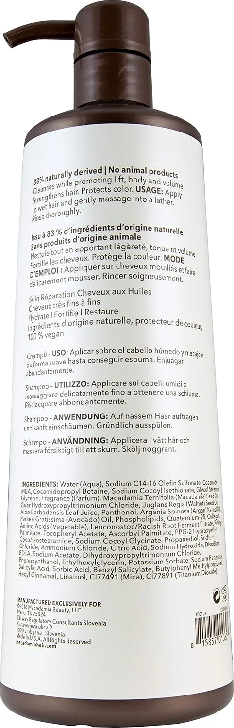 شامپو مرطوب کننده سبک ماکادمیا نچرال، 1 لیتر