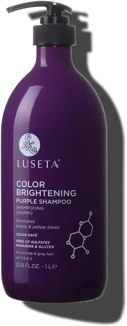 شامپو بنفش لوسِتا محافظت، تعادل و رنگ‌دهی موهای دکلره شده، رنگ شده، نقره‌ای، زرد و بلوند، بدون سولفات و پارابن ۱۰۰۰ میلی‌لیتر