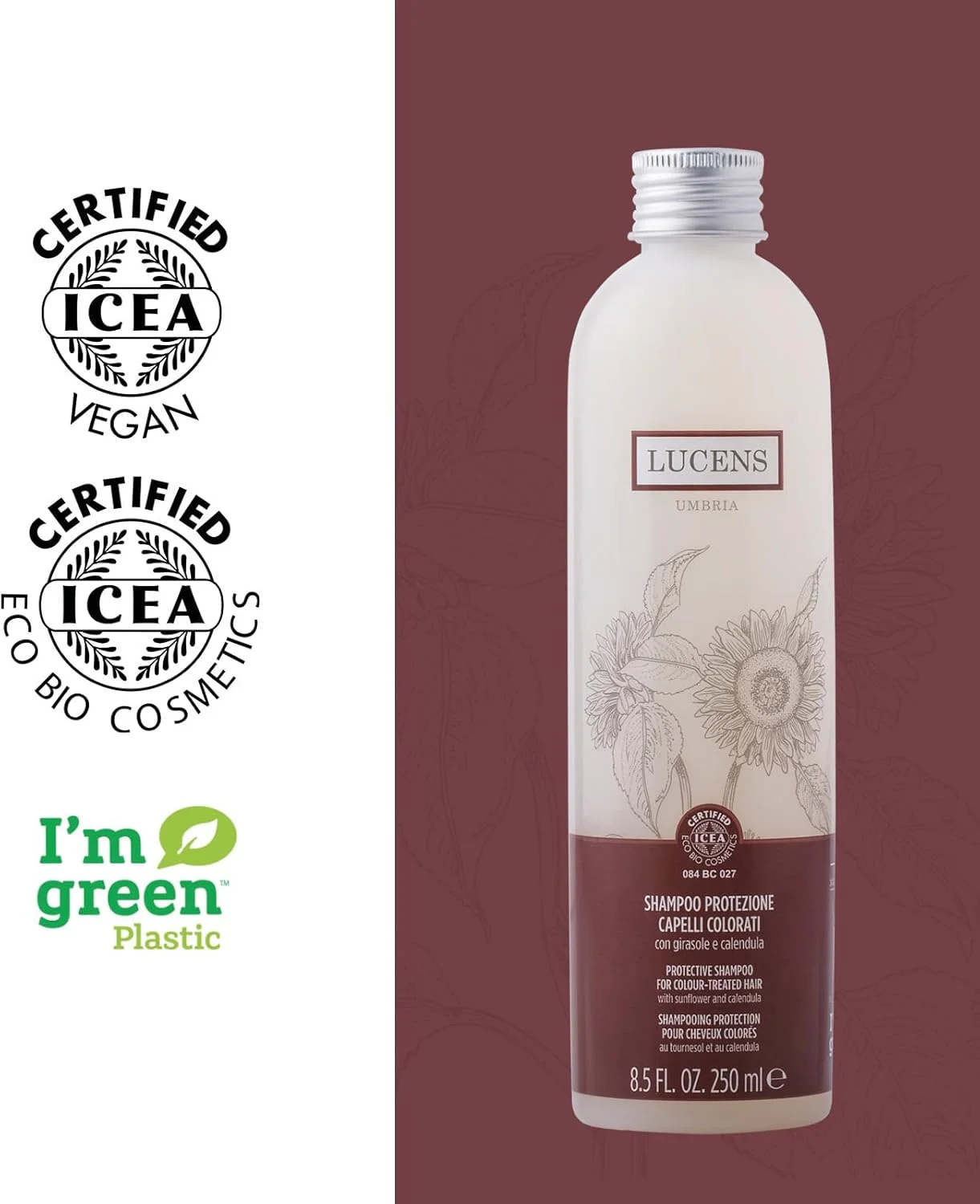 شامپو محافظ موهای رنگ شده لوسنس، مخصوص مراقبت و زیبایی موهای رنگ شده، 250 میلی لیتر