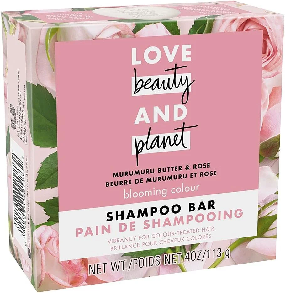 لاو بیوتی اند پلنت شامپو بار محافظ رنگ مو حاوی کره مورومورو و گل رز، مناسب موهای رنگ شده، 113 گرم