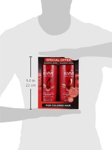شامپو محافظ رنگ مو لورآل پاریس Elvive، ۴۰۰ میلی لیتر، بسته دوقلو (بسته ۲ عددی) شامپو محافظ رنگ مو لورآل پاریس Elvive، ۴۰۰ میلی لیتر، بسته دوقلو (بسته ۲ عددی)