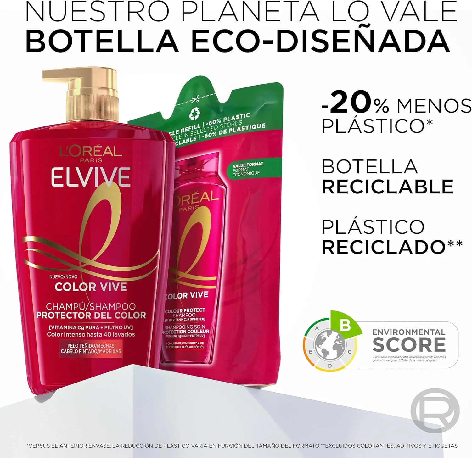 شامپو محافظ رنگ مو لورآل پاریس Elvive Color Vive مناسب موهای رنگ شده 1 لیتر شامپو محافظ رنگ مو لورآل پاریس Elvive Color Vive مناسب موهای رنگ شده 1 لیتر