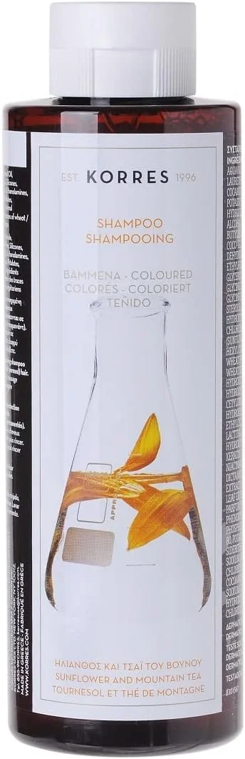 شامپو کوررس آفتابگردان و چای کوهی برای موهای رنگ شده 250 میلی لیتر