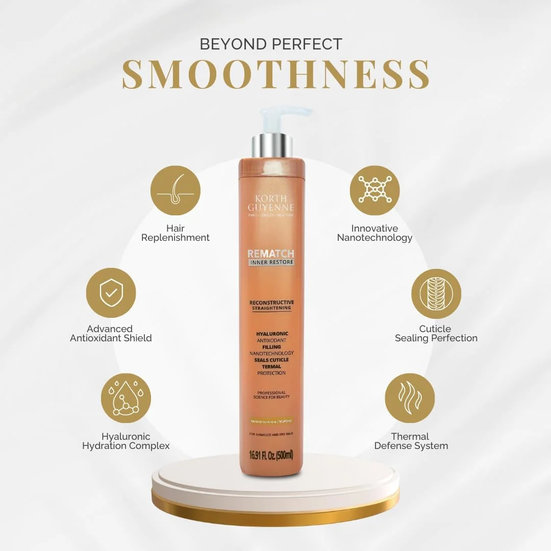 شامپو کراتینه ترمیم کننده و صاف کننده مو کرث گایین حاوی هیالورونیک اسید حجم 500 میلی لیتر