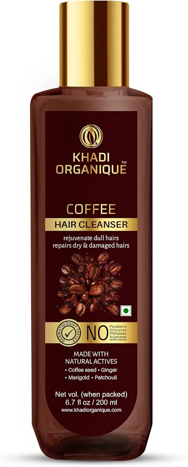 شامپو موی قهوه خادی ارگانیک، بدون SLS و پارابن، 200 میلی لیتر (تک بسته)
