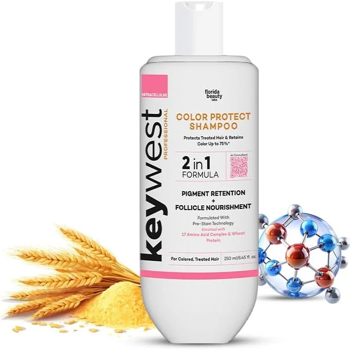 شامپو محافظ رنگ مو پروفشنال کی وست 250 میلی لیتر مناسب موهای رنگ شده بانوان و آقایان | تثبیت کننده رنگ مو | افزایش ماندگاری رنگ مو | محافظت از موهای رنگ شده