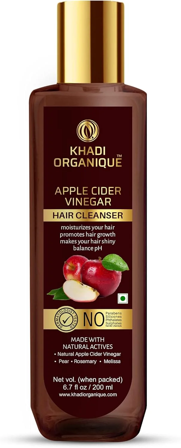 شوینده مو سرکه سیب خادی ارگانیک 200 میلی لیتر