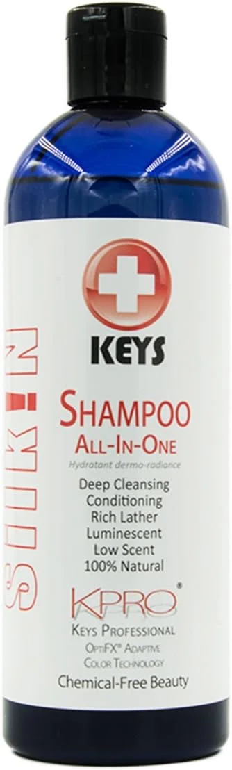 شامپو سیلکین کیز KPRO 100% طبیعی، وگان، بدون مواد شیمیایی، پاک کننده عمیق، نرم کننده و درمان غنی از کف برای انواع مو، فناوری رنگ تطبیقی حرفه ای OptiFX، 473 میلی لیتر