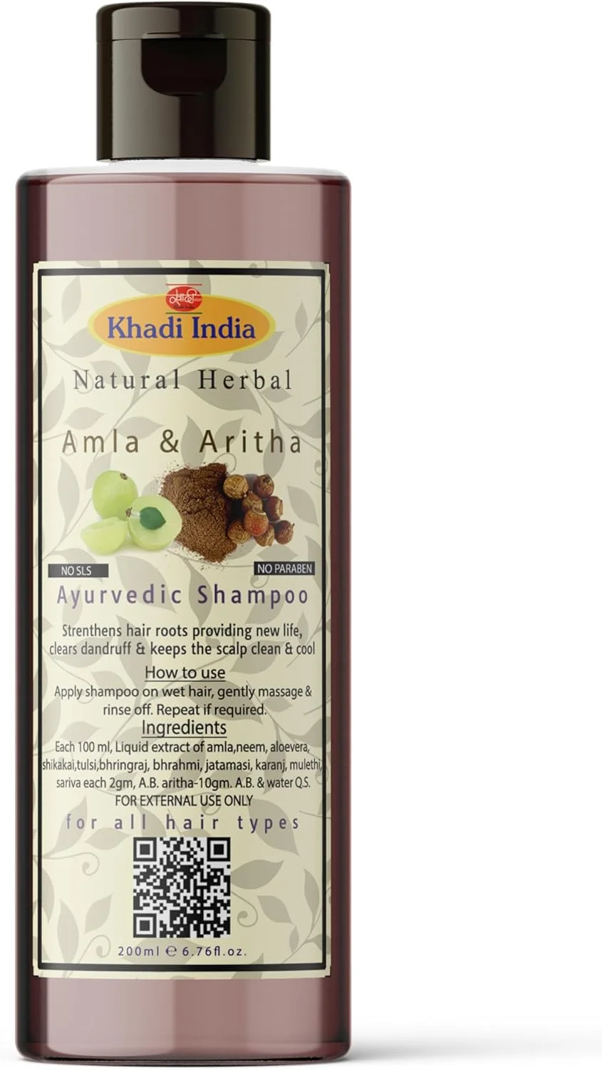 شامپو گیاهی طبیعی آملا آریتا خادی مناسب آقایان و بانوان 200 میلی لیتر