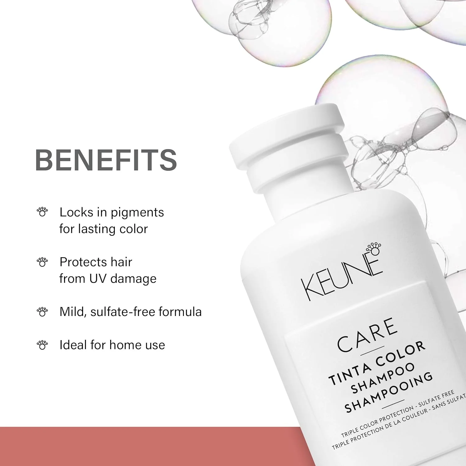 شامپو تثبیت کننده رنگ مو کئون، بدون سولفات و محافظت کننده در برابر اشعه UV با محافظت سه گانه رنگ، 300 میلی لیتر