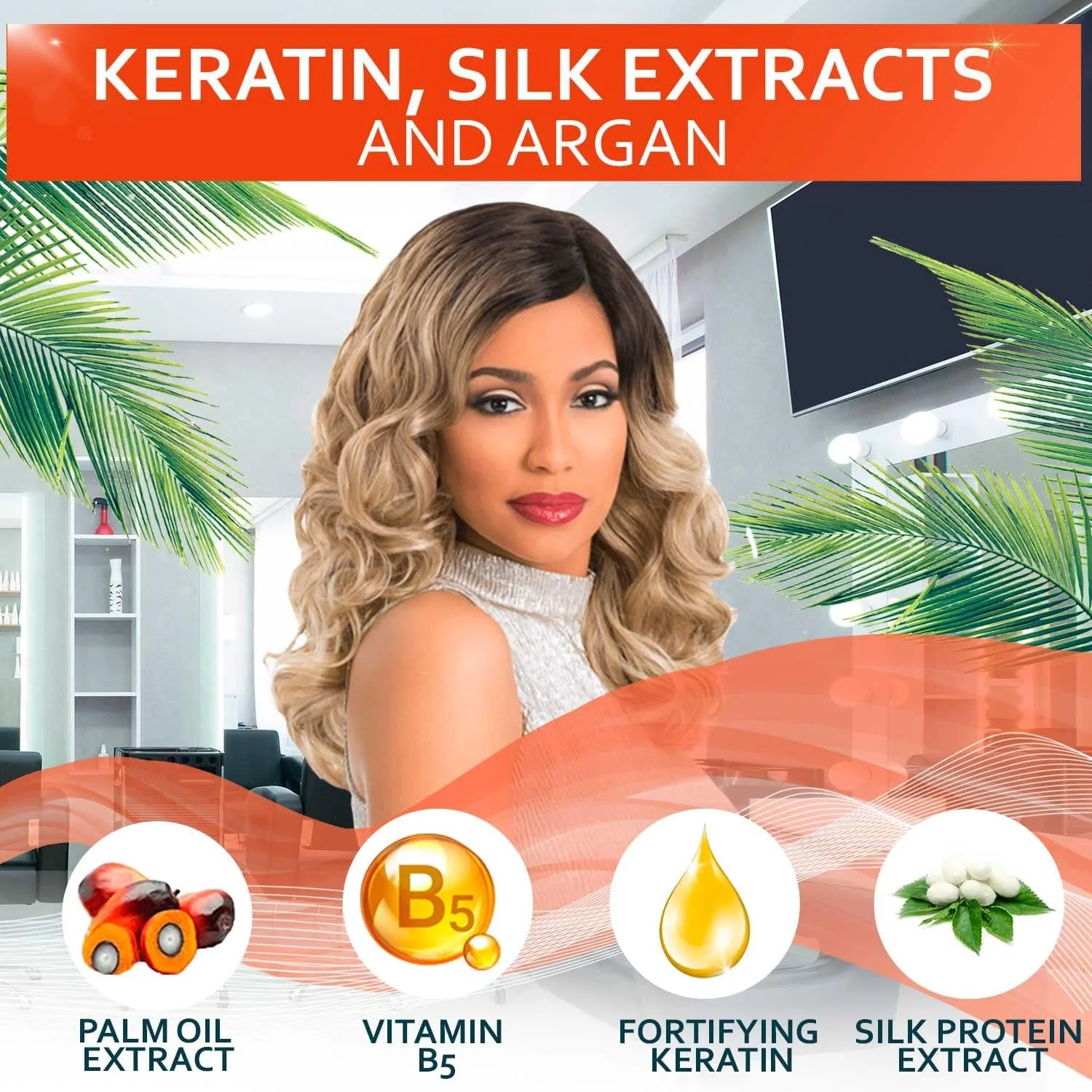 شامپو غنی شده با کراتین - بدون سولفات و پارابن - درمان ضد وز برای زنان و مردان - فرمول ترمیم کننده حرفه ای با پروتئین ابریشم برای موهای خشک، وز، آسیب دیده و رنگ شده