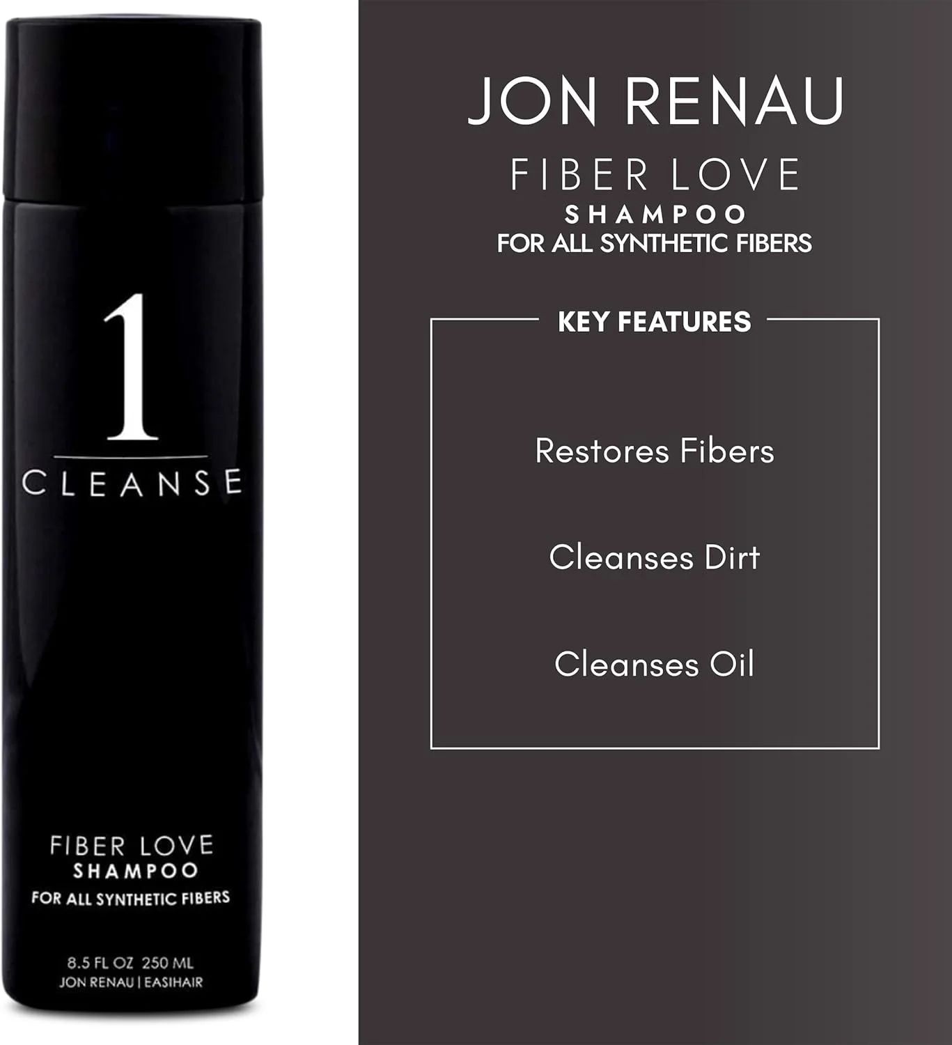 Jon Renau | شامپو Easihair برای کلاه گیس و موهای مصنوعی، 250 میلی لیتر