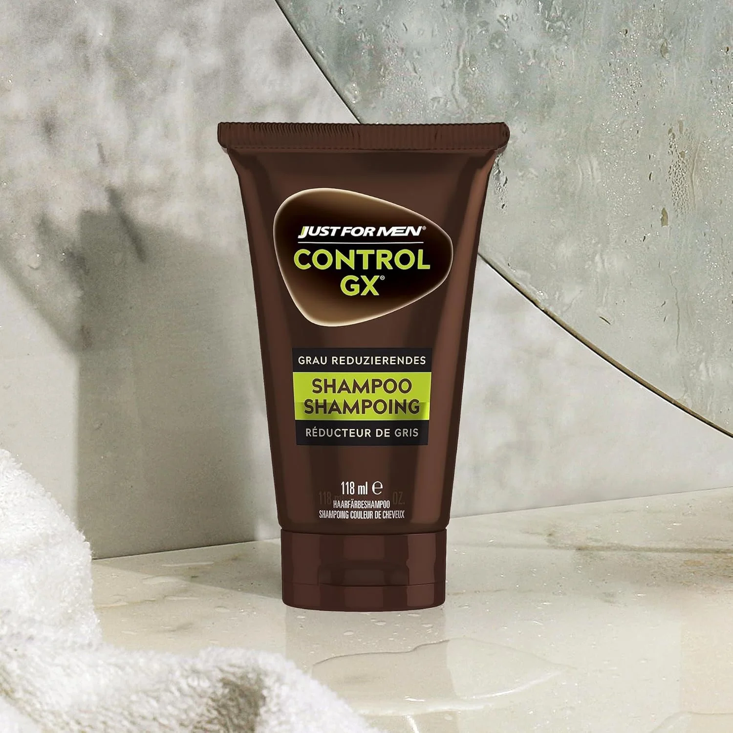 شامپو کنترل تدریجی موهای سفید مردانه جاست فور من، رنگ مو، حاوی روغن نارگیل و آلوئه ورا - مناسب برای انواع رنگ مو، 118 میلی لیتر شامپو کنترل تدریجی موهای سفید مردانه جاست فور من، رنگ مو، حاوی روغن نارگیل و آلوئه ورا - مناسب برای انواع رنگ مو، 118 میلی لیتر