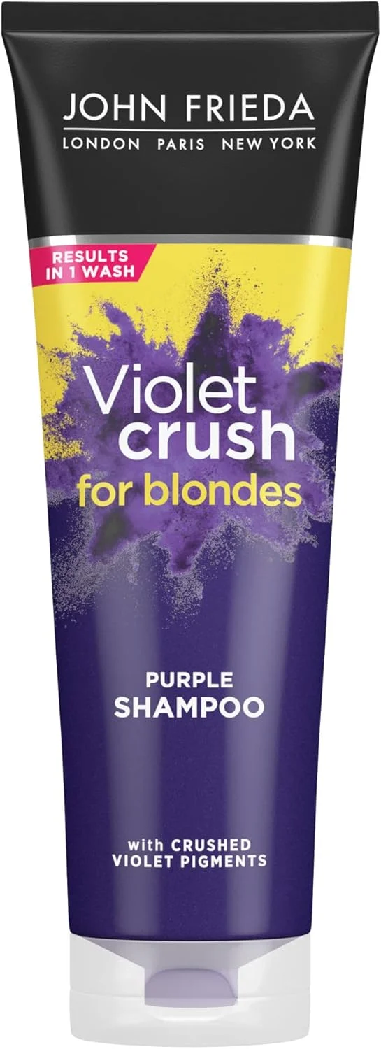 شامپو بنفش جان فریدا Violet Crush برای موهای بلوند، تونر بلوند، رنگ زرد و نارنجی ناخوشایند را برای موهای بلوند رنگ شده، پلاتینه و طبیعی خنثی می کند، 246 میلی لیتر شامپو بنفش جان فریدا Violet Crush برای موهای بلوند، تونر بلوند، رنگ زرد و نارنجی ناخوشایند را برای موهای بلوند رنگ شده، پلاتینه و طبیعی خنثی می کند، 246 میلی لیتر