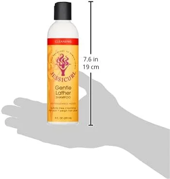 شامپو کف ملایم Jessicurl، بدون عطر، 236 میلی لیتر. شامپو پاک کننده موهای فر، وگان، شامپو بدون سولفات