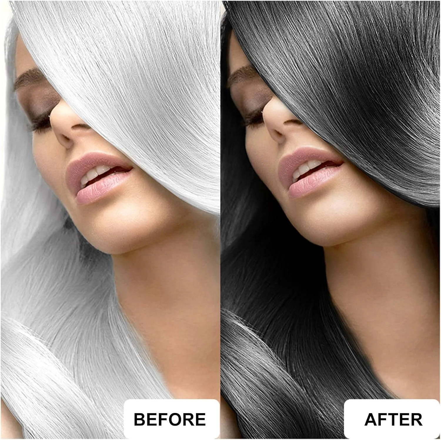 کرم رنگ مو ایرومامی، 1 عدد شامپو رنگ مو مشکی، شامپو تیره کننده، رنگ مو فوری برای مردان و زنان، رنگ مشکی پوشش موهای سفید خاکستری، بازگرداندن موهای براق 25 میلی لیتر