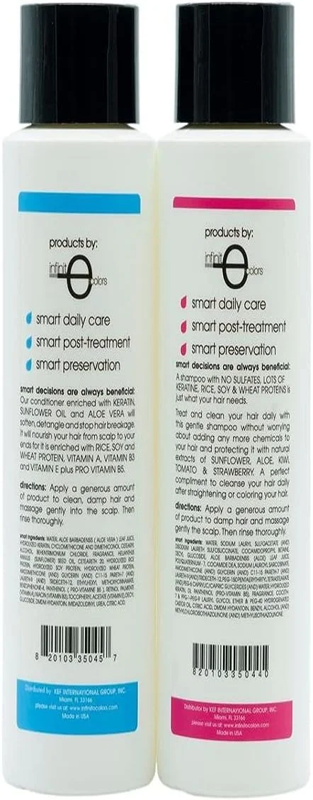 شامپو و نرم کننده موهای رنگ شده اینفینیتو کالرز، بدون سولفات و نمک، 470 میلی لیتر، مناسب موهای کراتینه شده از اسمارت پروتکشن شامپو و نرم کننده موهای رنگ شده اینفینیتو کالرز، بدون سولفات و نمک، 470 میلی لیتر، مناسب موهای کراتینه شده از اسمارت پروتکشن