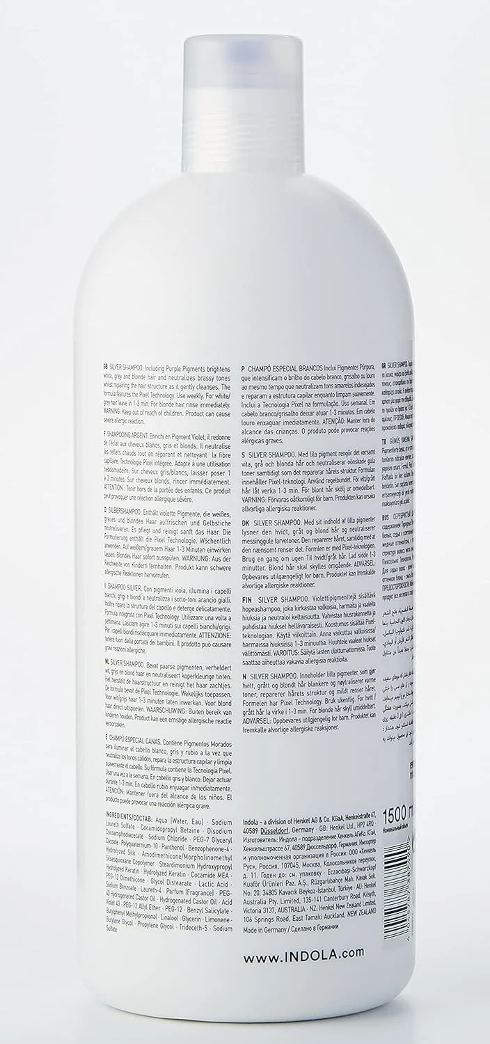 شامپو موی نقره ای ایندولا 1500 میلی لیتر