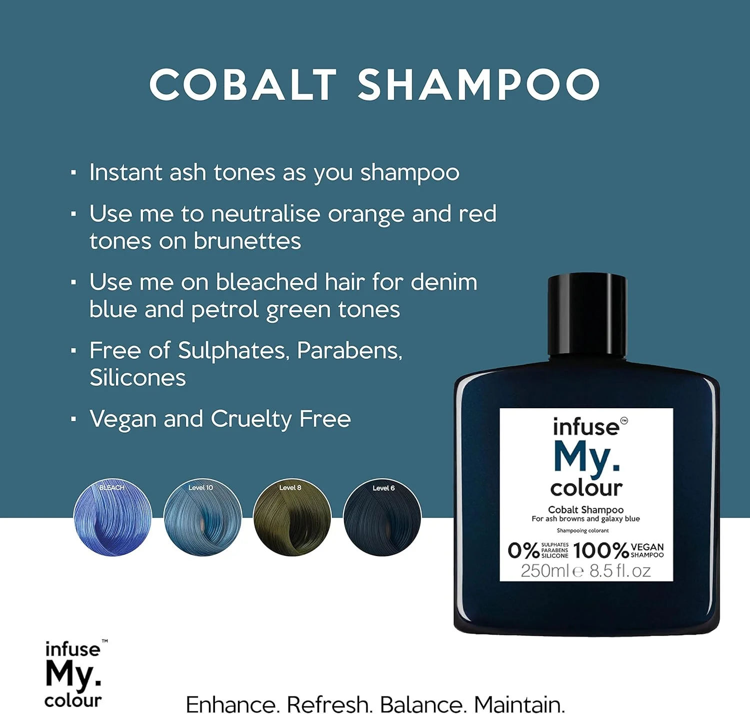 شامپو رنگساژ آبی کبالت اینفیوز مای کالر