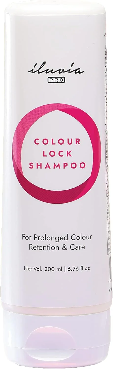 شامپو تثبیت کننده رنگ مو ایلویا برای مراقبت از رنگ موهای روشن و محافظت از رنگ مو (مناسب برای موهای رنگ شده) | بدون سولفات | بدون فتالات | بدون پارابن | وگان (200 میلی لیتر، 782090)