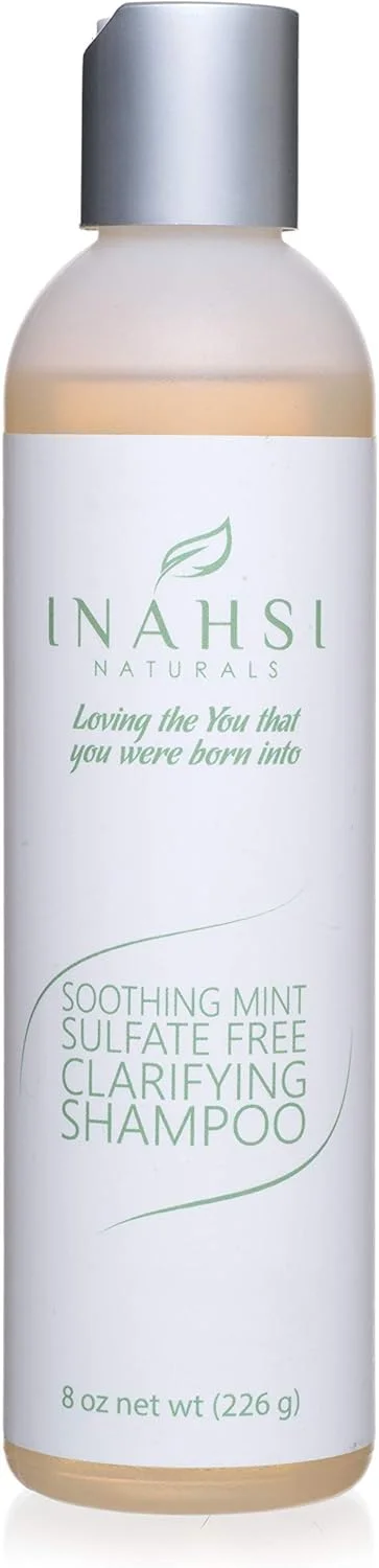 شامپو پاک کننده نعناع آرامش بخش INAHSI | شامپو مو برای مردان، زنان، نوزادان یا کودکان با موهای فر | محصولات مو برای موهای فر طبیعی 236 میلی لیتر | ساخت آمریکا