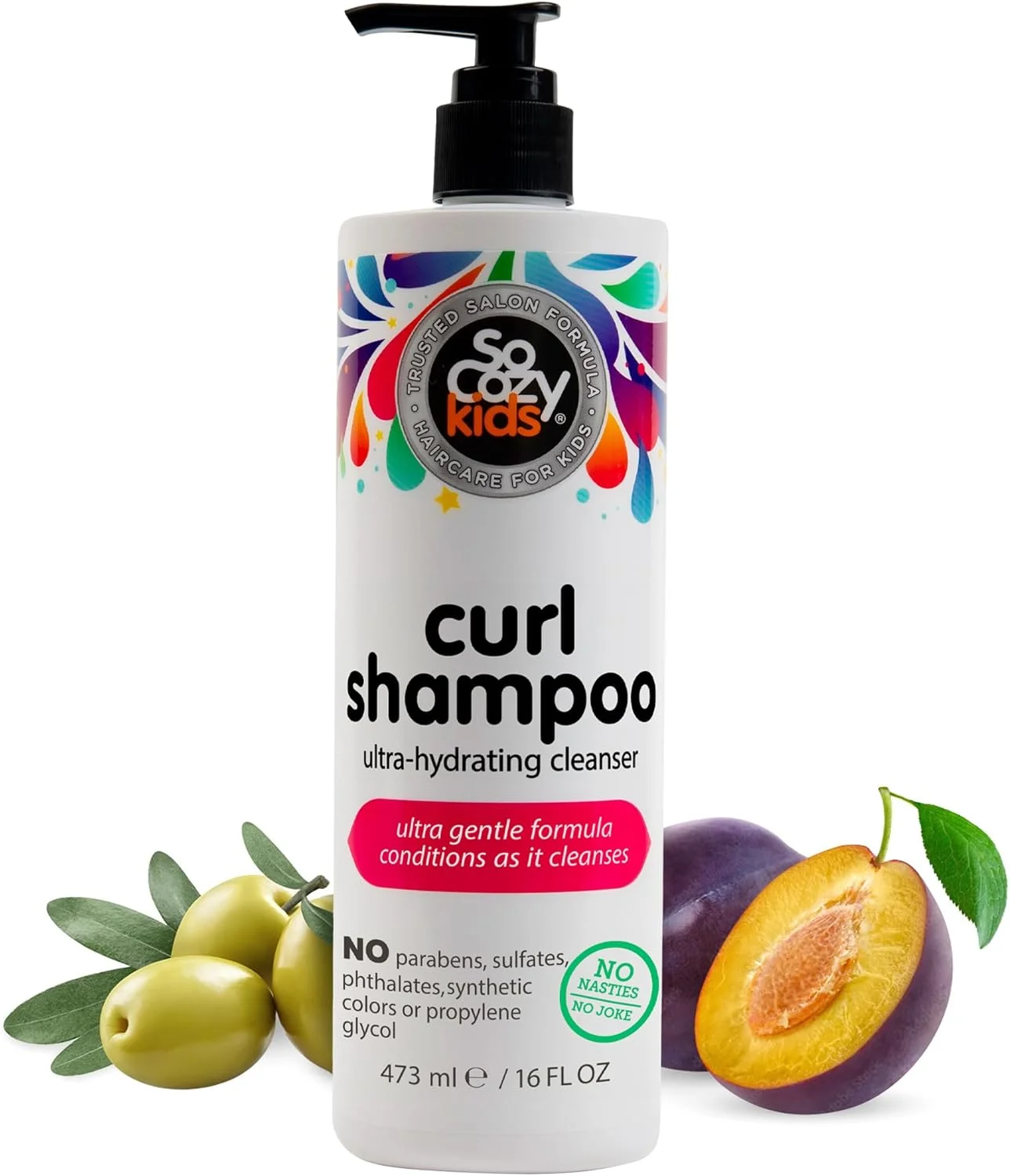 شامپو فر موی کودک SoCozy (پمپی ۴۷۳ میلی لیتر) پاک کننده ملایم و آبرسان، کمک به بهبود خاصیت ارتجاعی، کاهش شکستگی و وز مو با کراتین، روغن دانه آلو و روغن زیتون، فاقد پارابن و سولفات شامپو فر موی کودک SoCozy (پمپی ۴۷۳ میلی لیتر) پاک کننده ملایم و آبرسان، کمک به بهبود خاصیت ارتجاعی، کاهش شکستگی و وز مو با کراتین، روغن دانه آلو و روغن زیتون، فاقد پارابن و سولفات