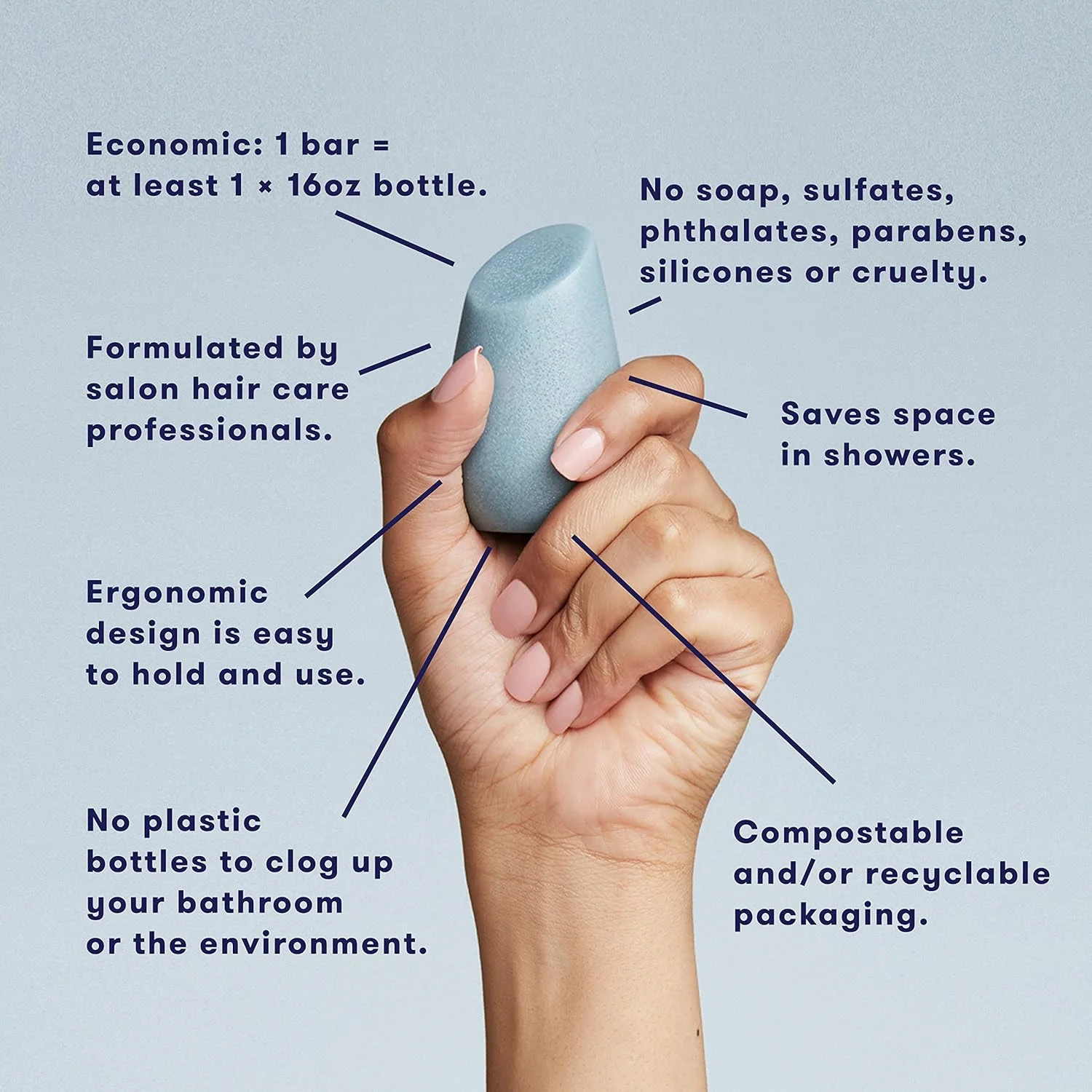 مجموعه شامپو و نرم کننده تسکین دهنده HiBAR - برای پوست سر خشک، خارش دار و پوسته پوسته - بهبود سلامت پوست سر - عصاره پوست درخت بید و اسید سالیسیلیک - بدون پلاستیک، صابون، پارابن و سولفات - محافظ رنگ - 2 عدد شامپو و نرم کننده جامد