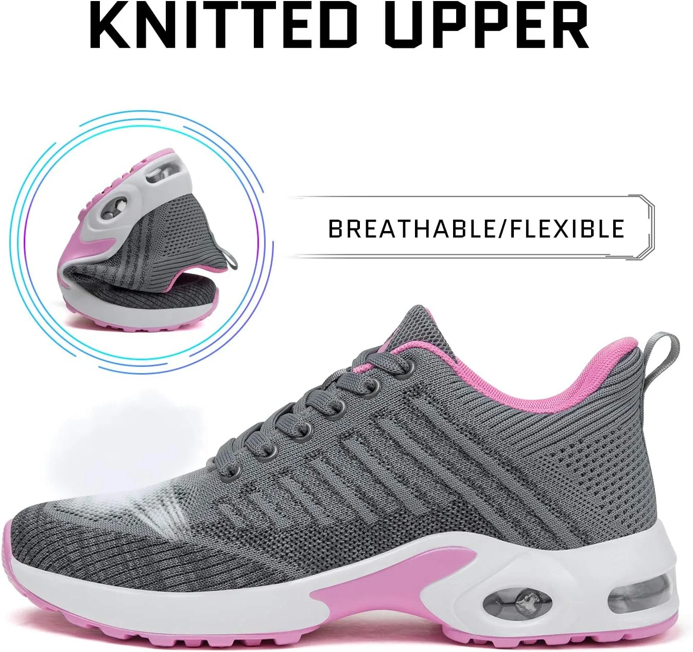 کفش های دویدن و پیاده روی زنانه میشانشا، تنفس پذیر با بالشتک هوا، خاکستری روشن، سایز 8.5 کفش های دویدن و پیاده روی زنانه میشانشا، تنفس پذیر با بالشتک هوا، خاکستری روشن، سایز 8.5