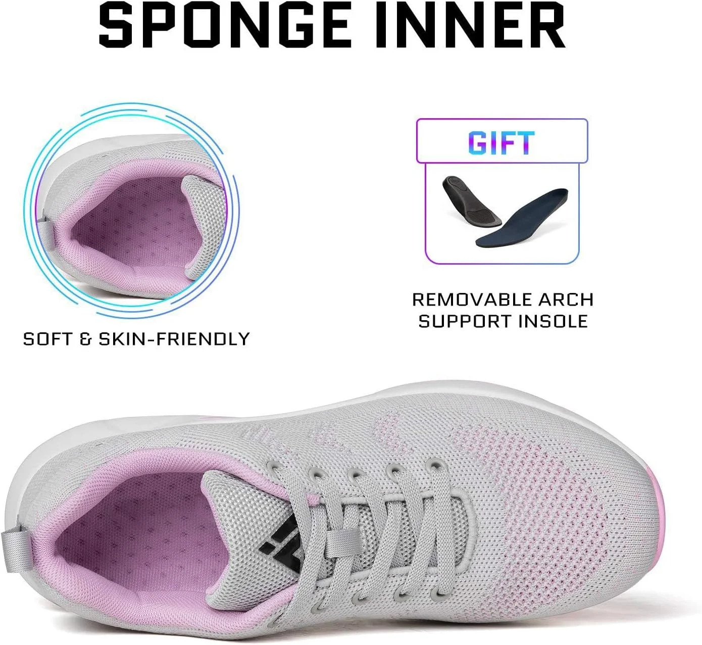 کفشهای دویدن و پیادهروی زنانه میشانشا، تنفسی با بالشتک هوا، خاکستری ارتشی، سایز 9.5 کفشهای دویدن و پیادهروی زنانه میشانشا، تنفسی با بالشتک هوا، خاکستری ارتشی، سایز 9.5