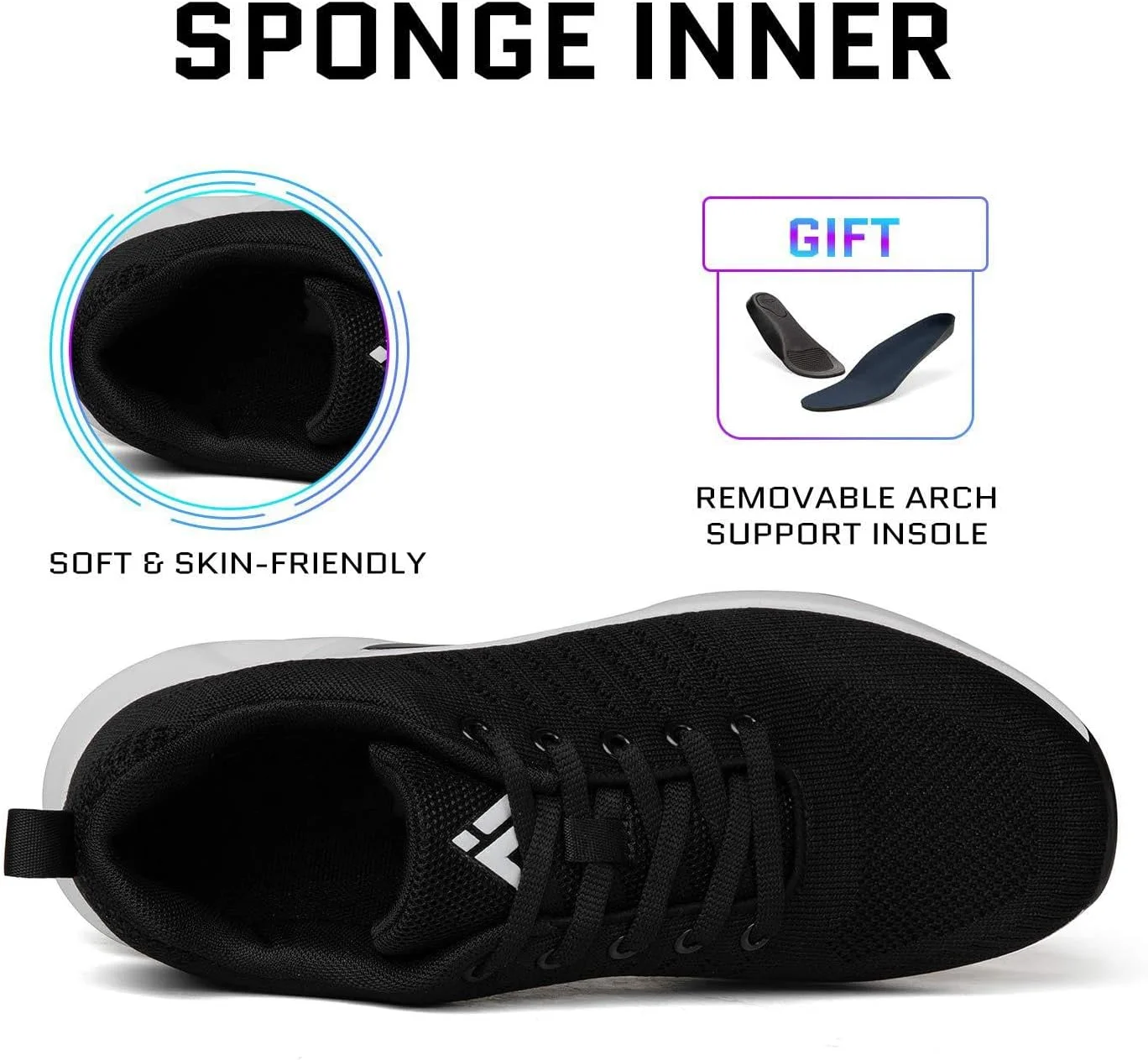 کفشهای ورزشی زنانه میشانشا، مناسب دویدن و پیادهروی، تنفسپذیر با بالشتک هوا، مشکی شیرینبیان، سایز 8.5 کفشهای ورزشی زنانه میشانشا، مناسب دویدن و پیادهروی، تنفسپذیر با بالشتک هوا، مشکی شیرینبیان، سایز 8.5