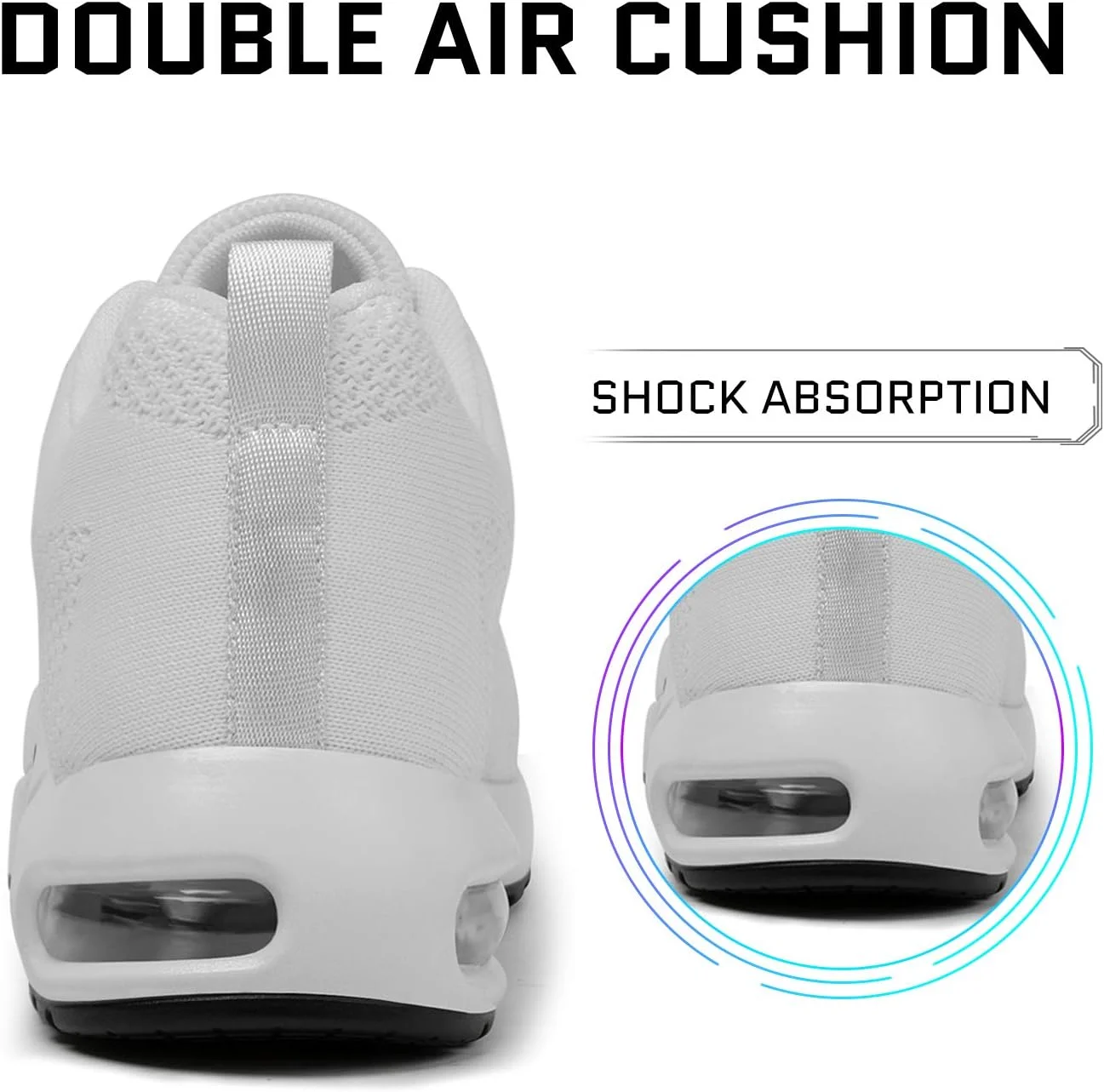 کفش های دویدن و پیاده روی زنانه میشانشا، تنفس پذیر با بالشتک هوا، سفید، سایز 9 کفش های دویدن و پیاده روی زنانه میشانشا، تنفس پذیر با بالشتک هوا، سفید، سایز 9