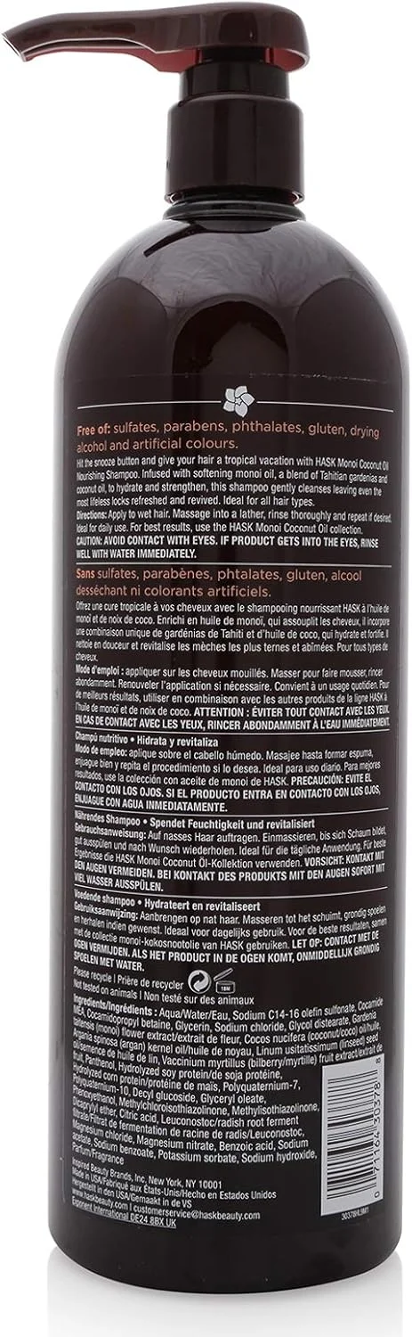 شامپو مغذی روغن نارگیل منوی هاسک - 1 لیتر